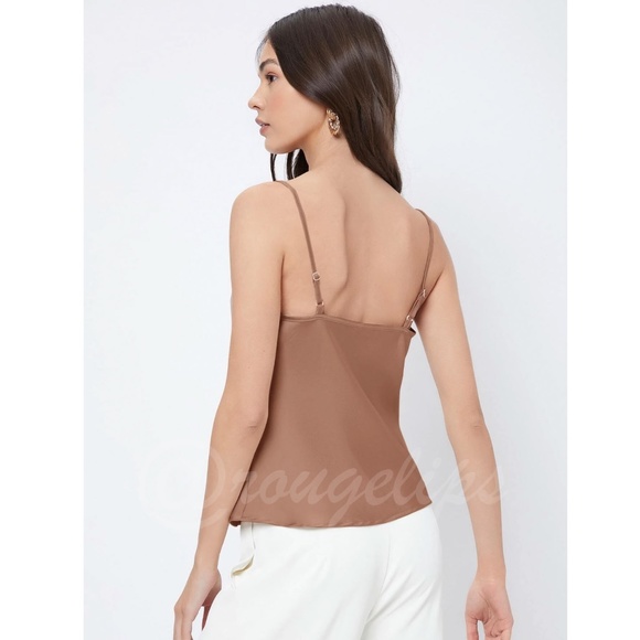 Glamorous Cowl Neck Spaghetti Straps Camisole Top - Picture 4 of 13